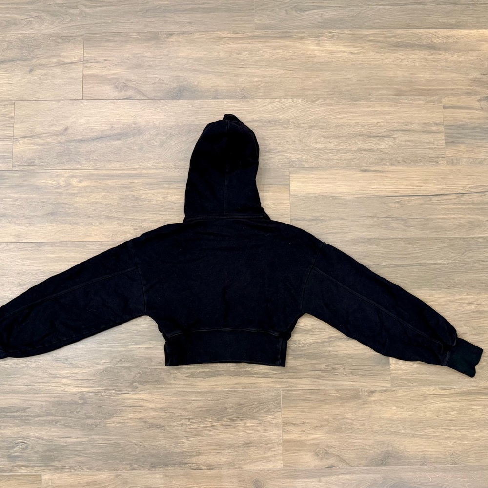 Aerie Black Cropped Hoodie - Picture 2 of 2